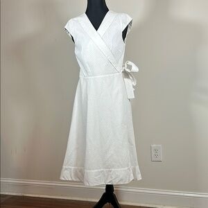 Elegant White Wrap Dress
